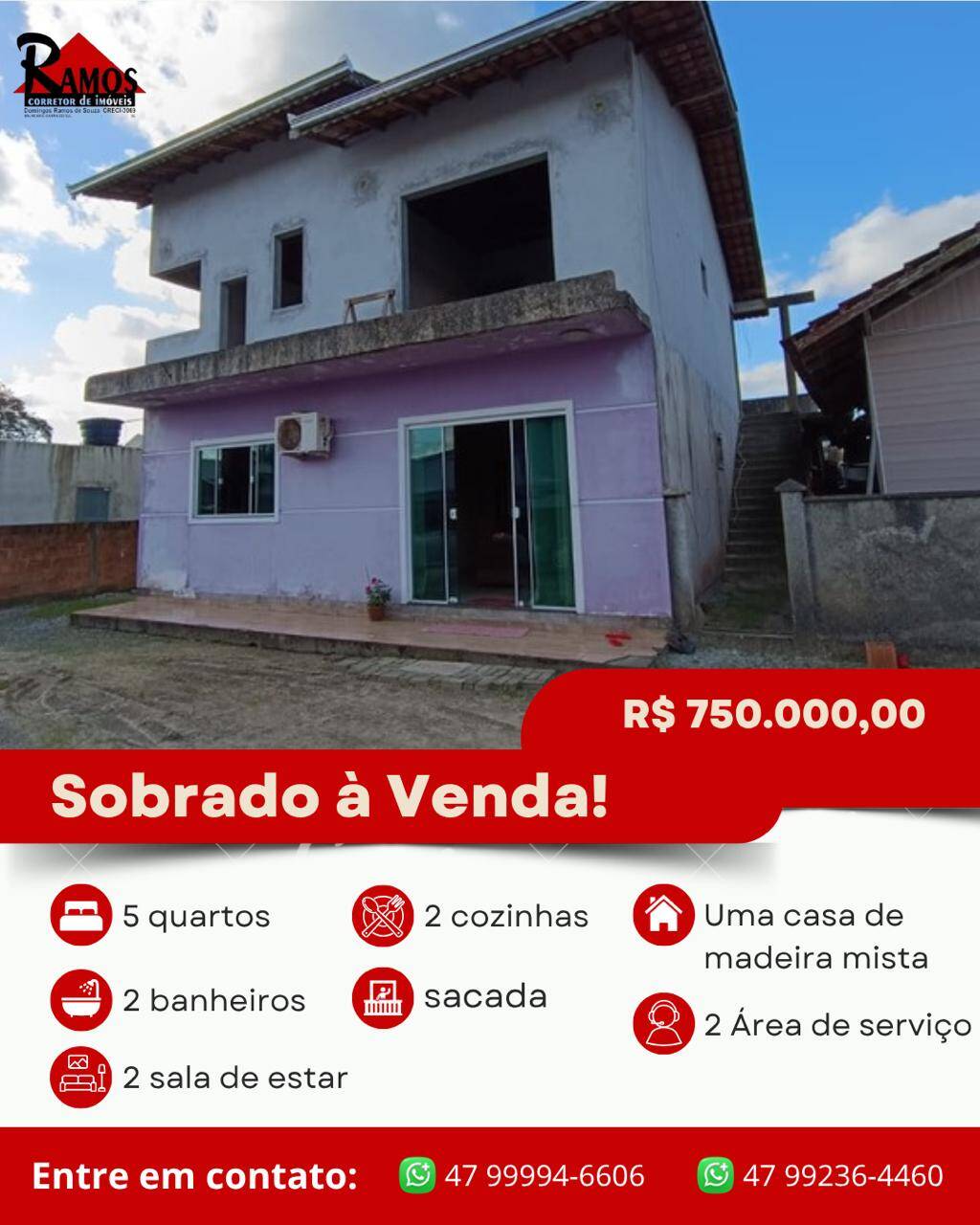 Sobrado, 5 quartos - Foto 1